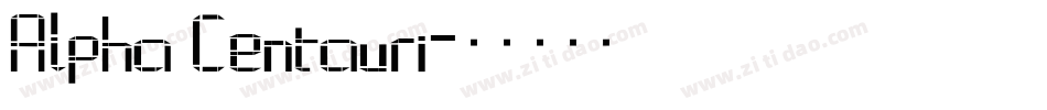 Alpha Centauri字体转换